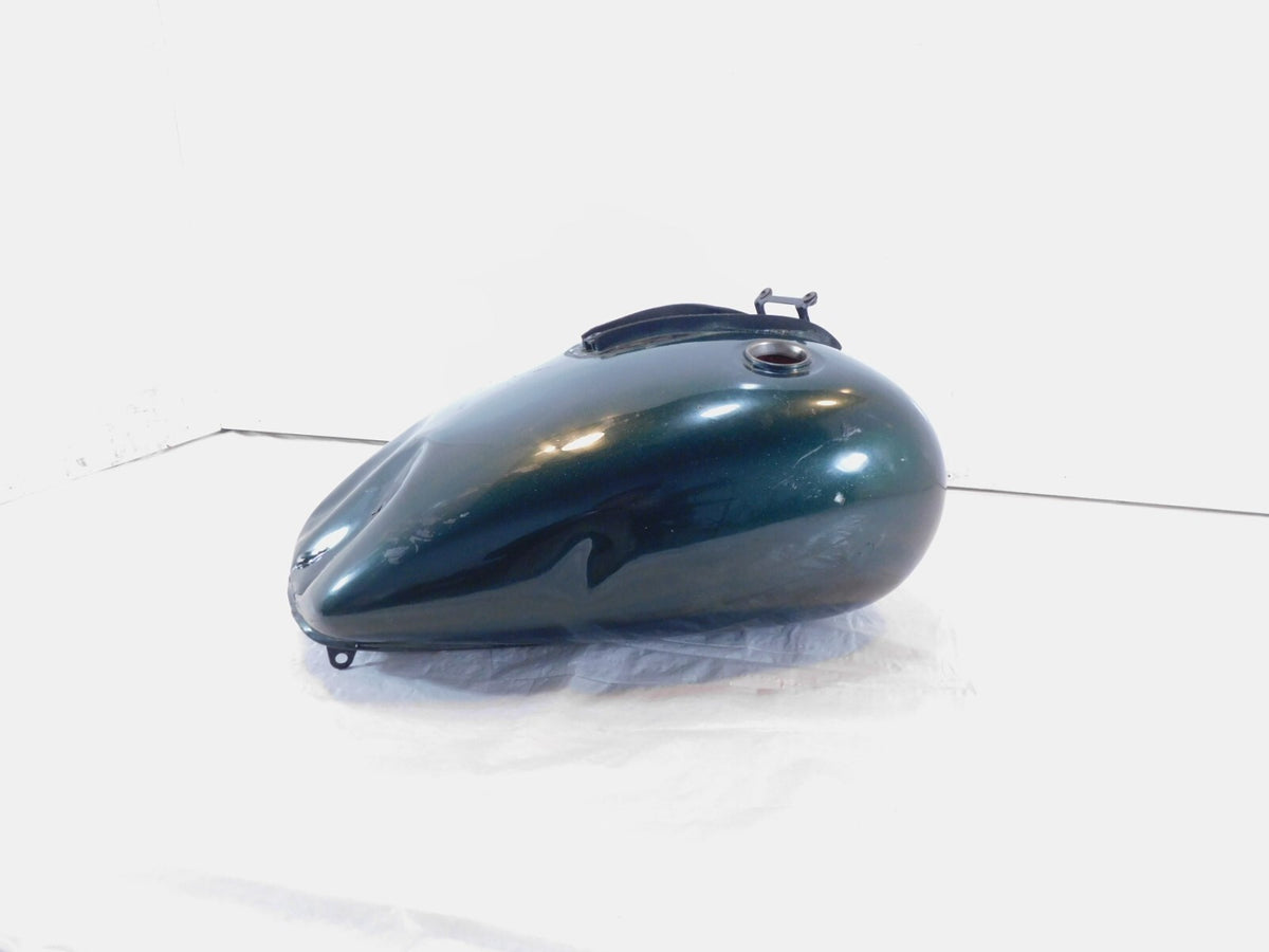 Yamaha V-Star 650 XVS650 Classic Green Gas Petrol Fuel Tank Reservoir - Dented - C3 Cycle