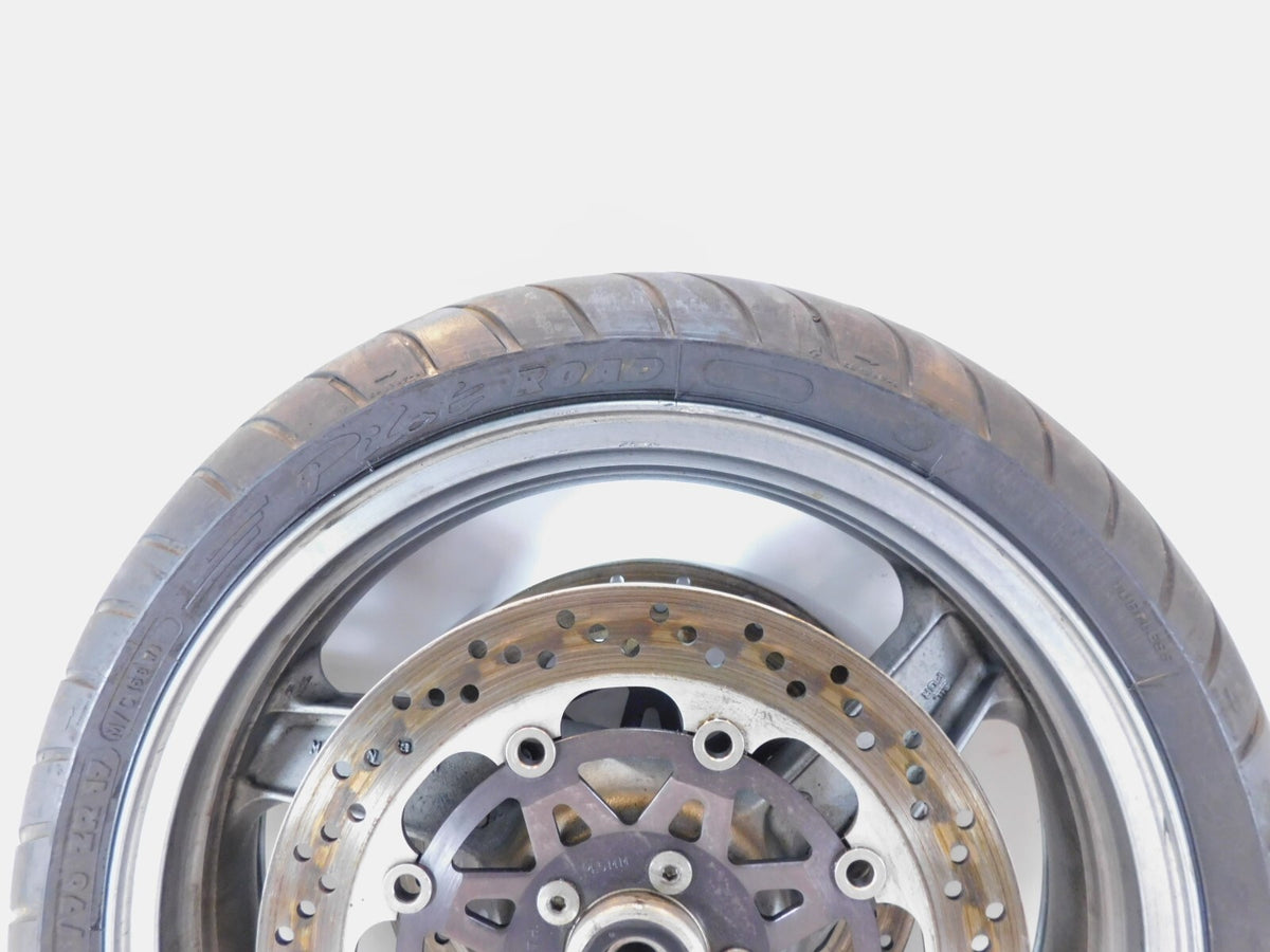 1990-1992 Kawasaki Ninja ZX-11 ZX1100 Gray Front Wheel Hub Rim & Brake Rotors - C3 Cycle