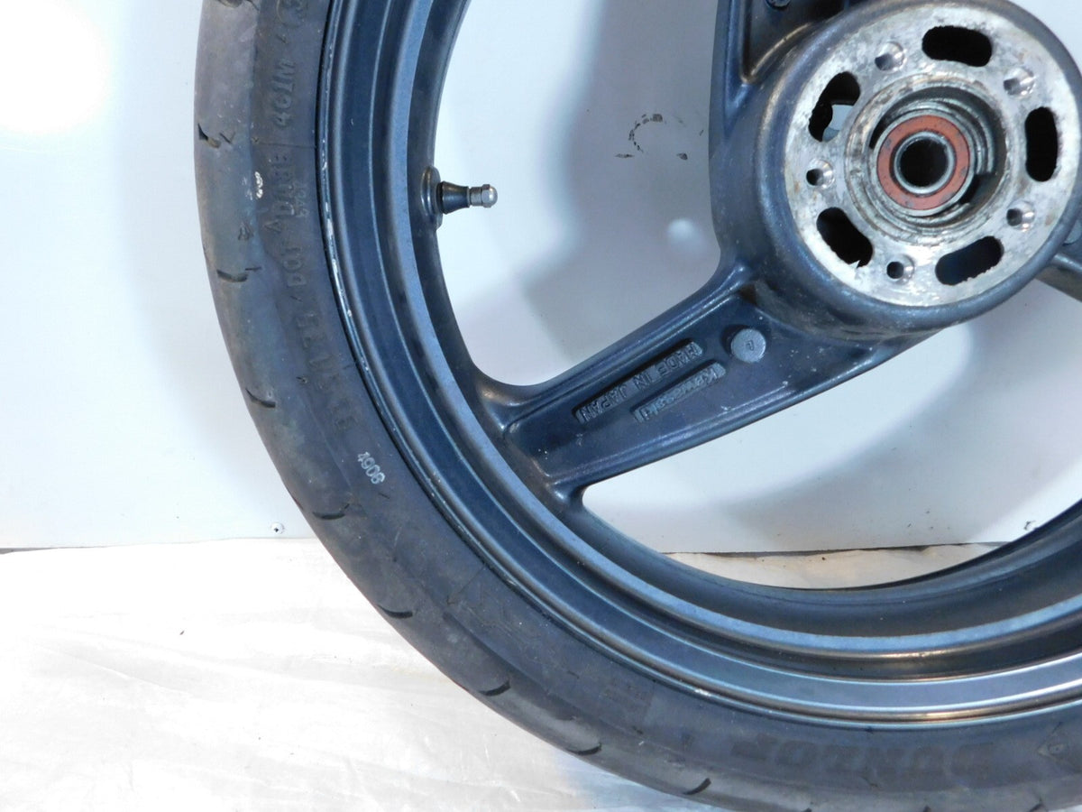 1995 1996 1997 Kawasaki GPz1100 ZX1100E Gray Front Cast Wheel Rim & Tire 17x3.5"