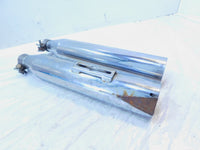 2009 Harley Davidson Dyna FXDB Street Bob Pair Chrome Exhaust Pipe Mufflers - C3 Cycle