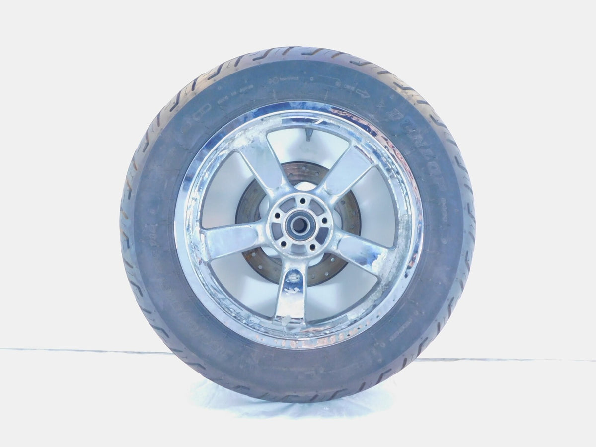 2011- 2012 Harley Davidson Sportster XL1200C Custom Chrome Rear Wheel Rim & Tire - C3 Cycle