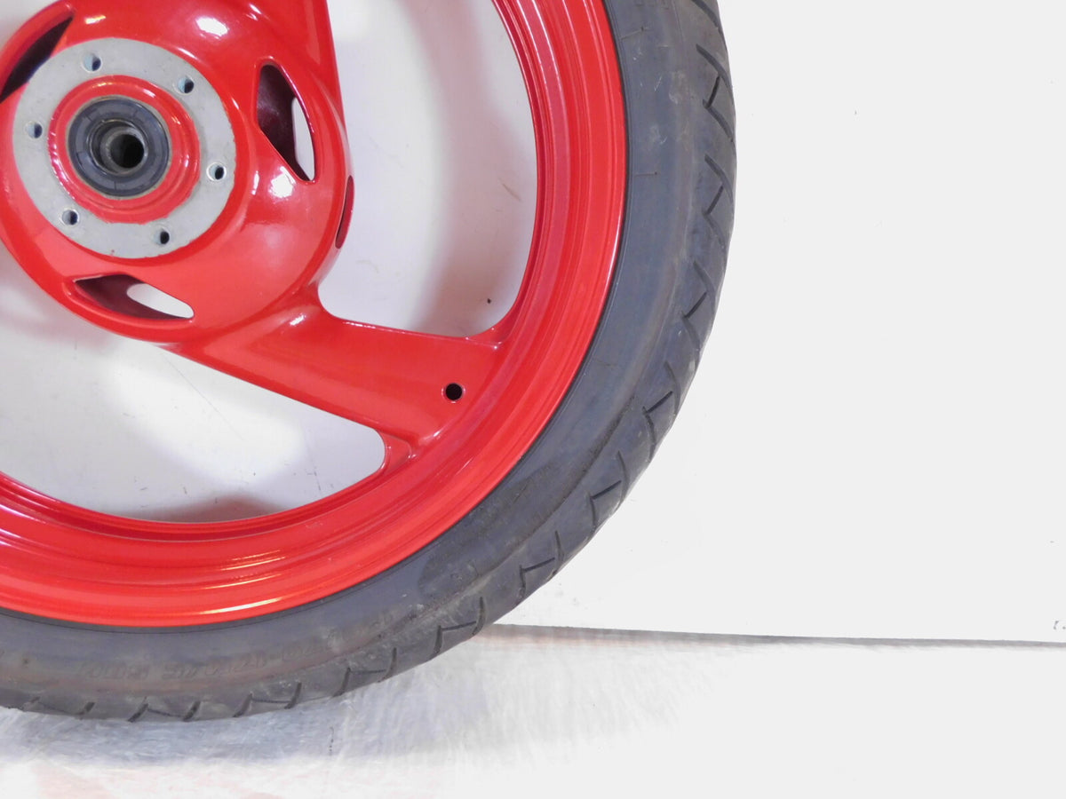 1993-1994 Yamaha FZR600R FZR600 FZR 600 Red Cast Front Wheel Rim & Hub w/ Tire - C3 Cycle