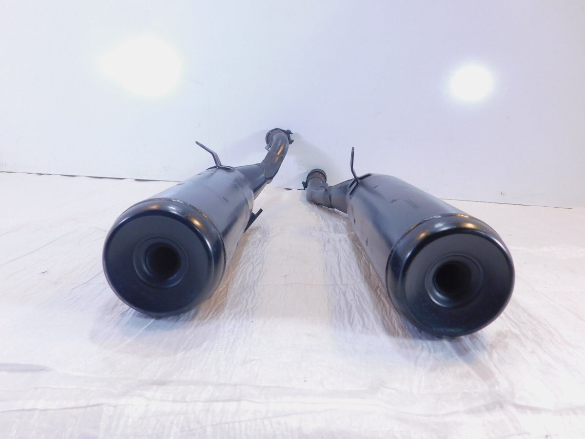 1992-1998 Yamaha Seca II XJ600S XJ 600 OEM Dual Rear Black Exhaust Pipe Mufflers - C3 Cycle