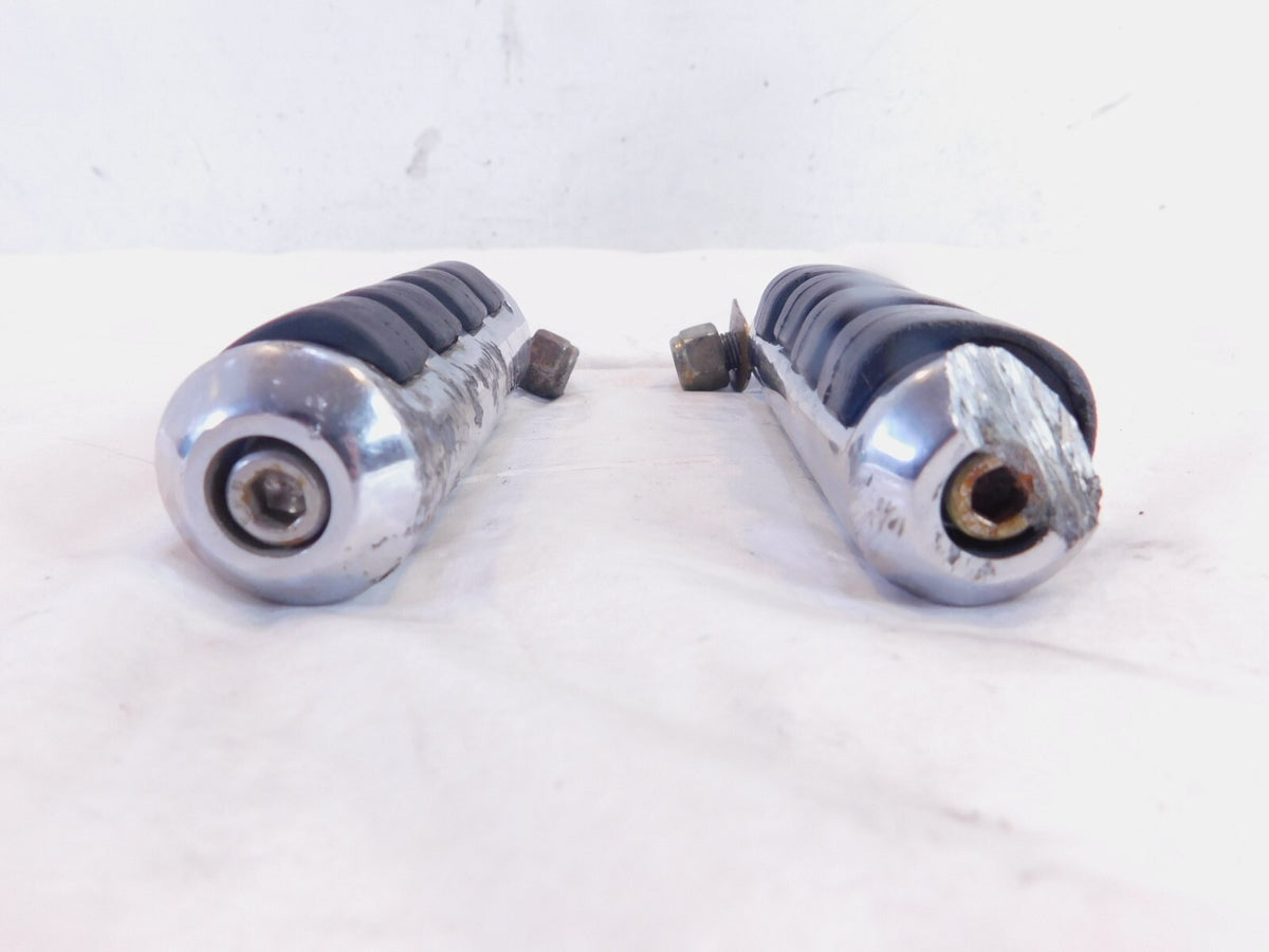 Harley Touring Dyna Sportster & Softail ISO Chrome & Rubber Footpeg Footrests - C3 Cycle