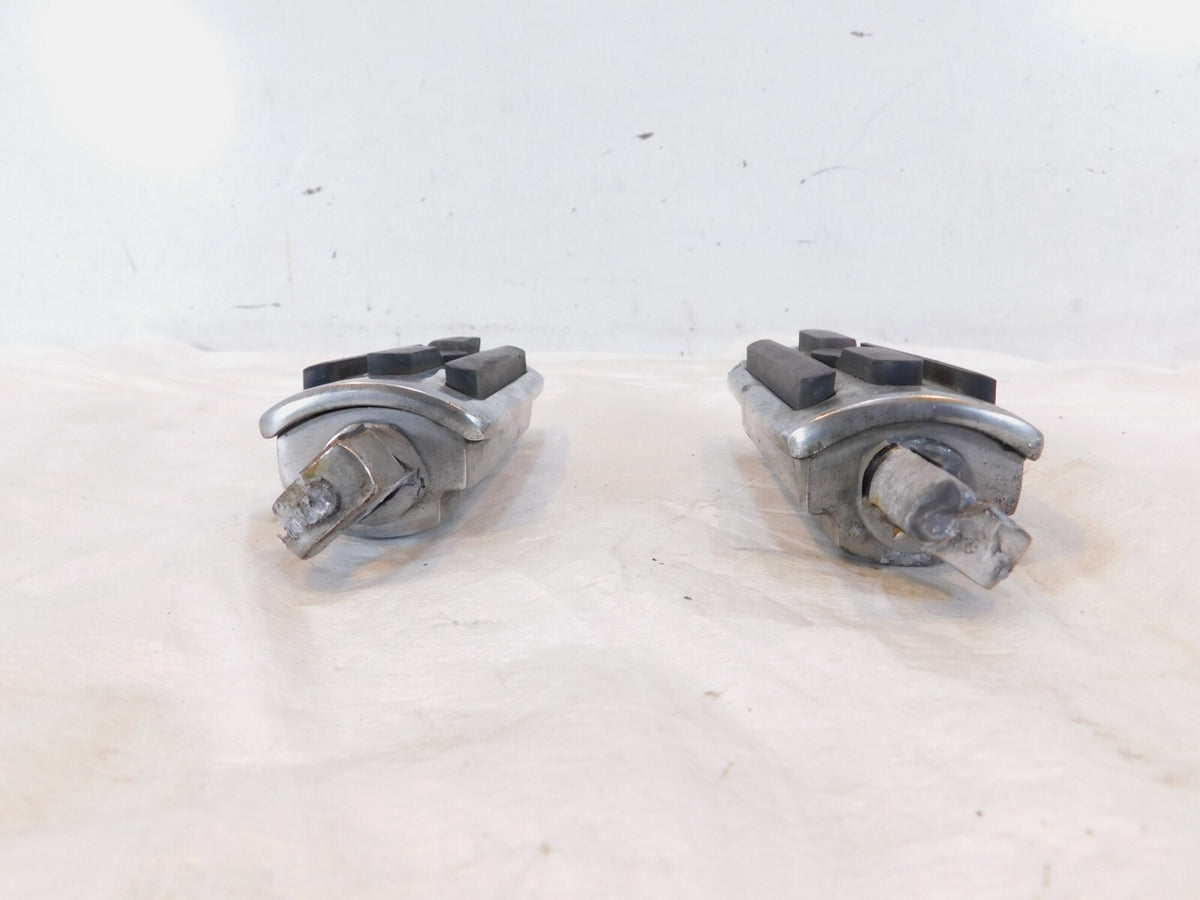 Pair Harley Touring FXR Dyna Sportster & Softail Black ISO Peg Footpeg Footrests - C3 Cycle