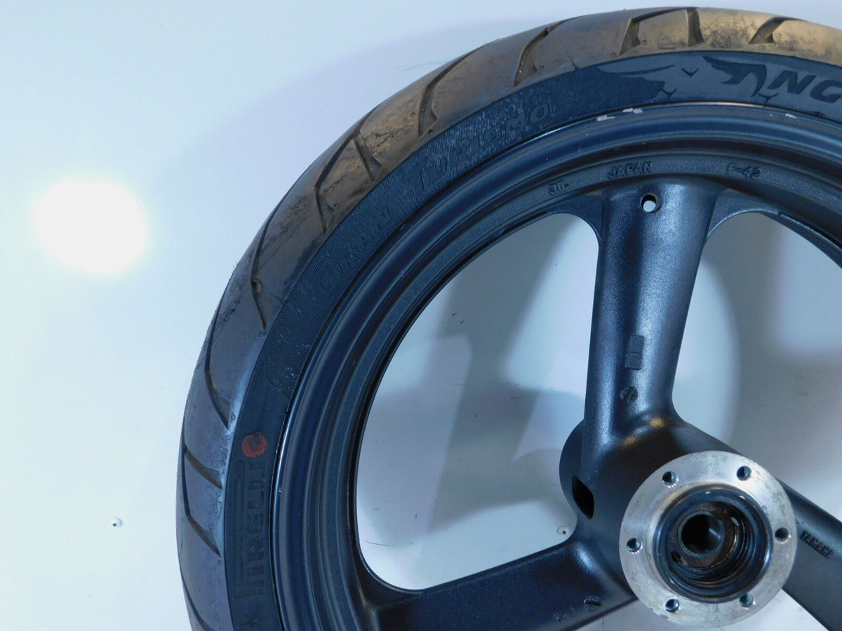 Yamaha FZR1000 YZF750R & YZF750 3 Spoke Black Cast Front Wheel Rim Hub & Tire