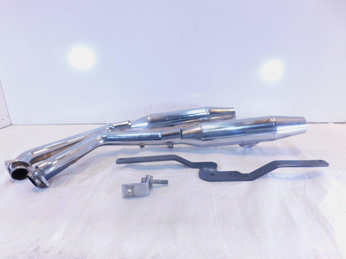 2001-2003 Indian Gilroy Scout Exhaust Header Pipes & Muffler System Bracket - C3 Cycle