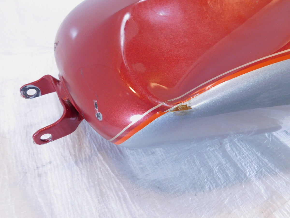 04-06 Harley Davidson Sportster 883 & 1200 Custom Low Red Fuel Gas Tank - Dented - C3 Cycle