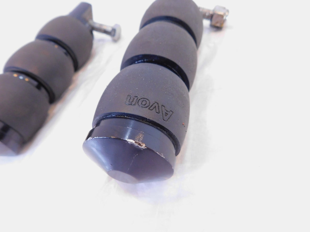 Pair Harley Touring FXR Dyna Sportster & Softail Black ISO Peg Footpeg Footrests - C3 Cycle