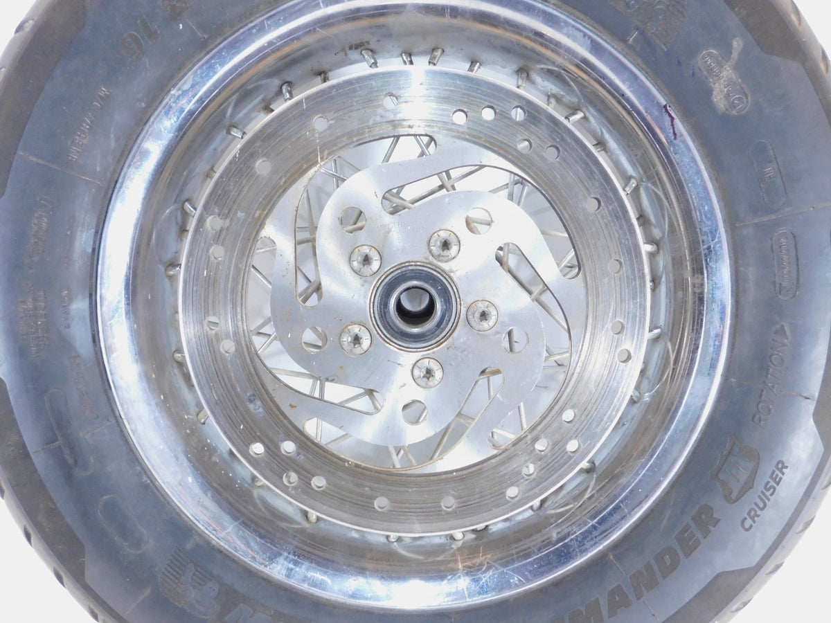 Harley Davidson Sportster 883 & 1200 Laced Rear Chrome Wheel Rim Tire & Rotor - C3 Cycle