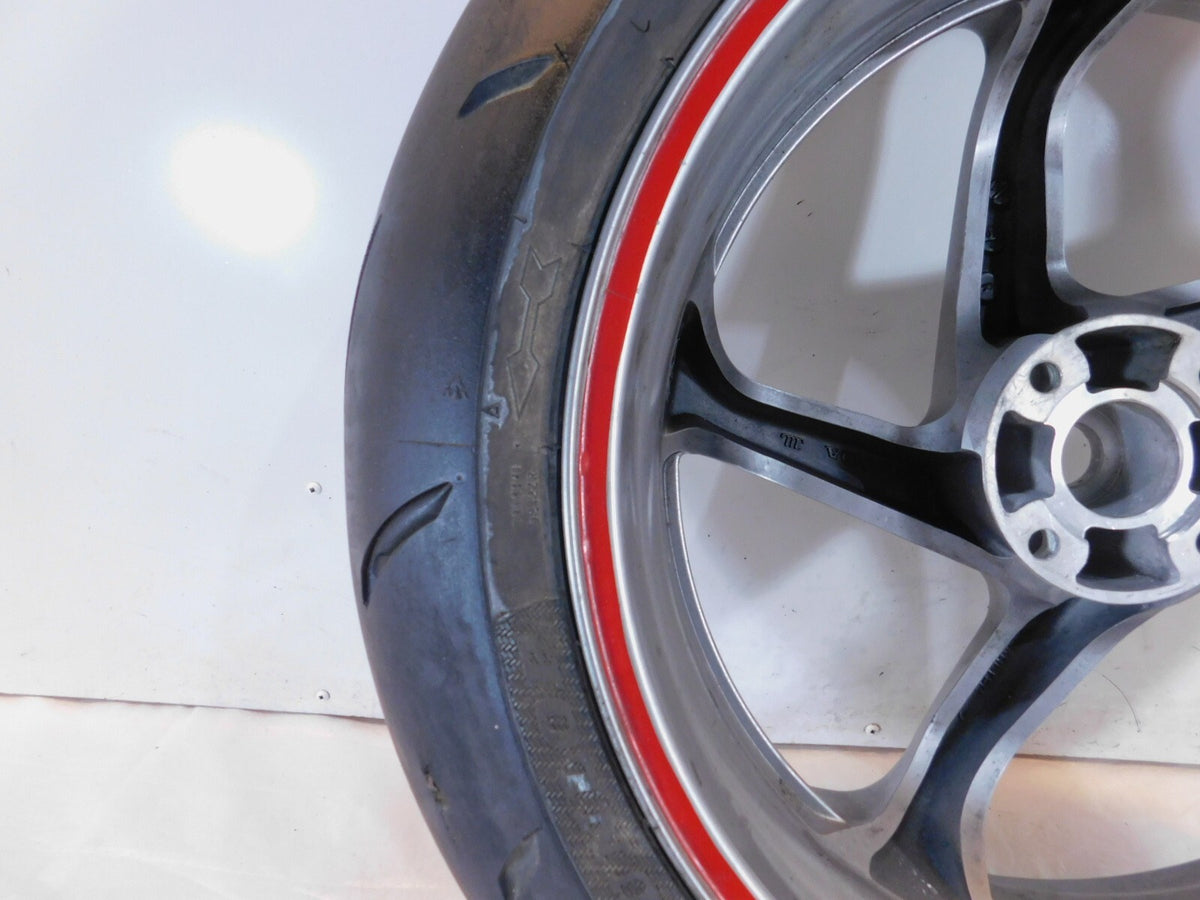 2004-2008 Honda Interceptor 800 VFR800 VFR800A ABS Silver Rear Wheel Rim & Tire - C3 Cycle