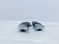 Harley Touring Dyna Sportster & Softail Large Chrome & Rubber Footpegs Footrests - C3 Cycle