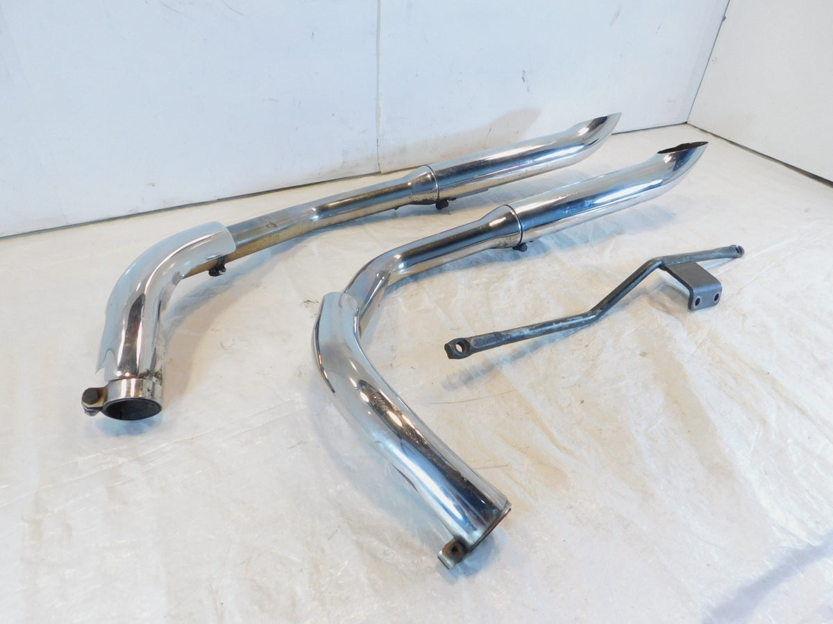 1973 Harley Davidson Sportster 900 & 1000 Chrome Exhaust System Pipes & Mufflers - C3 Cycle