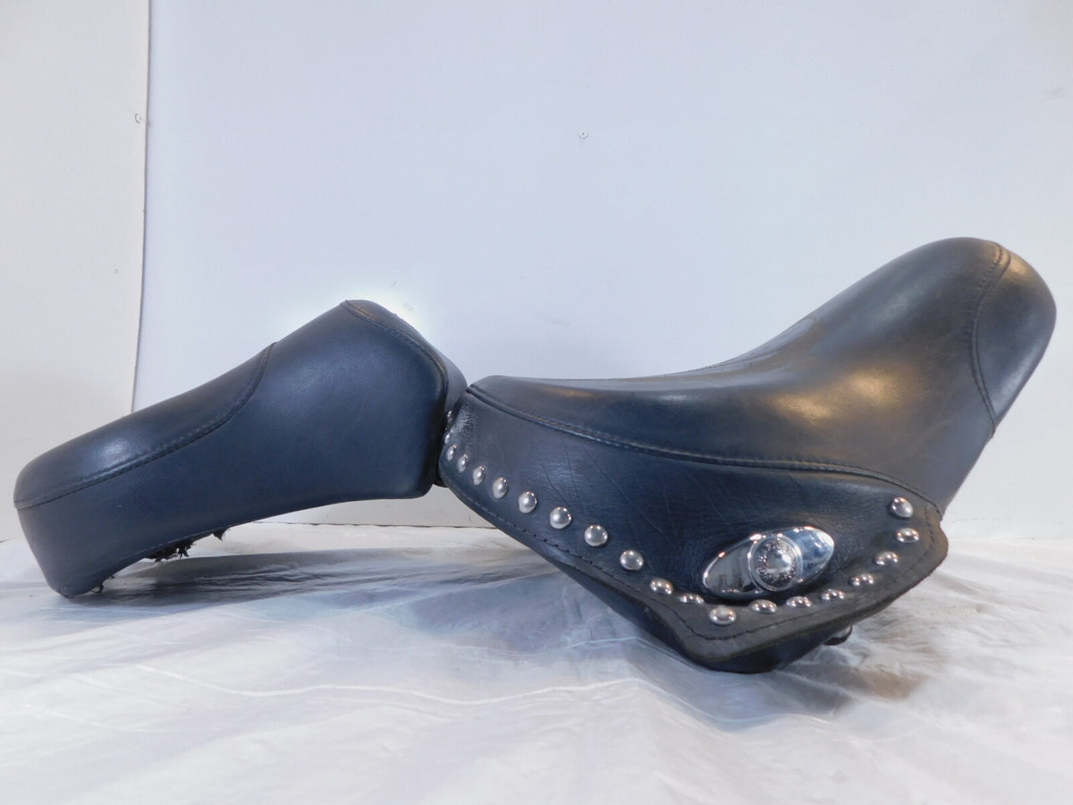 Harley Davidson Black Softail Heritage Classic Rider & Passenger Seat Saddle