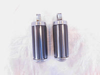Pair Harley Touring FXR Dyna Sportster & Softail Black ISO Peg Footpeg Footrests - C3 Cycle