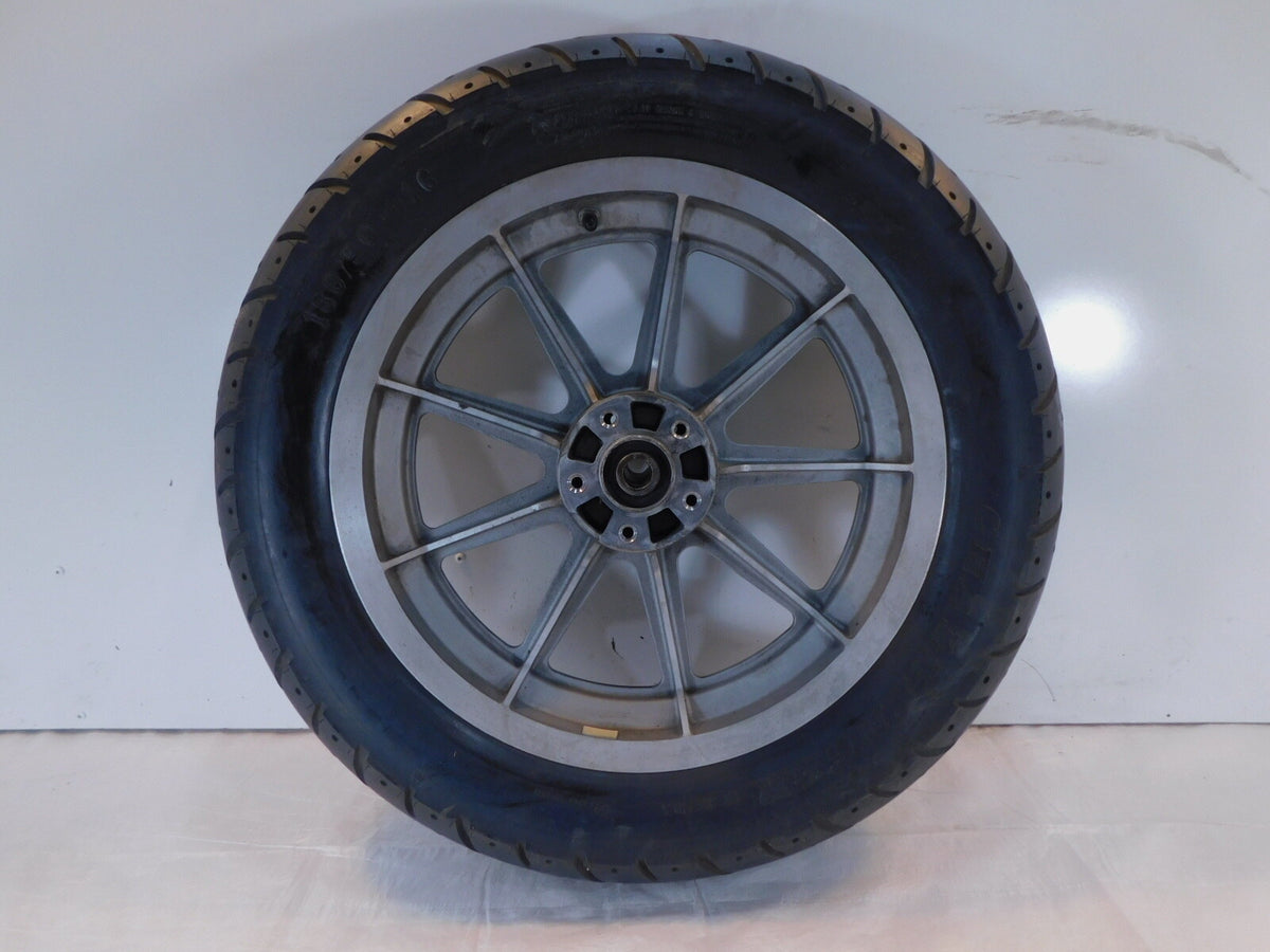 Harley Davidson Dyna Softail Sportster 883 1200 Silver Cast Rear Tire Wheel Rim - C3 Cycle