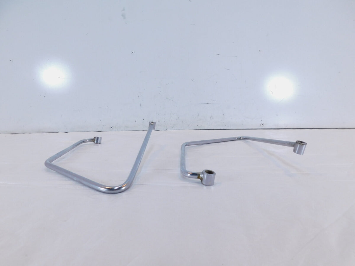 Harley Davidson Sportster 883 1200 Chrome Saddlebag Guard Rail Mount Brackets - C3 Cycle