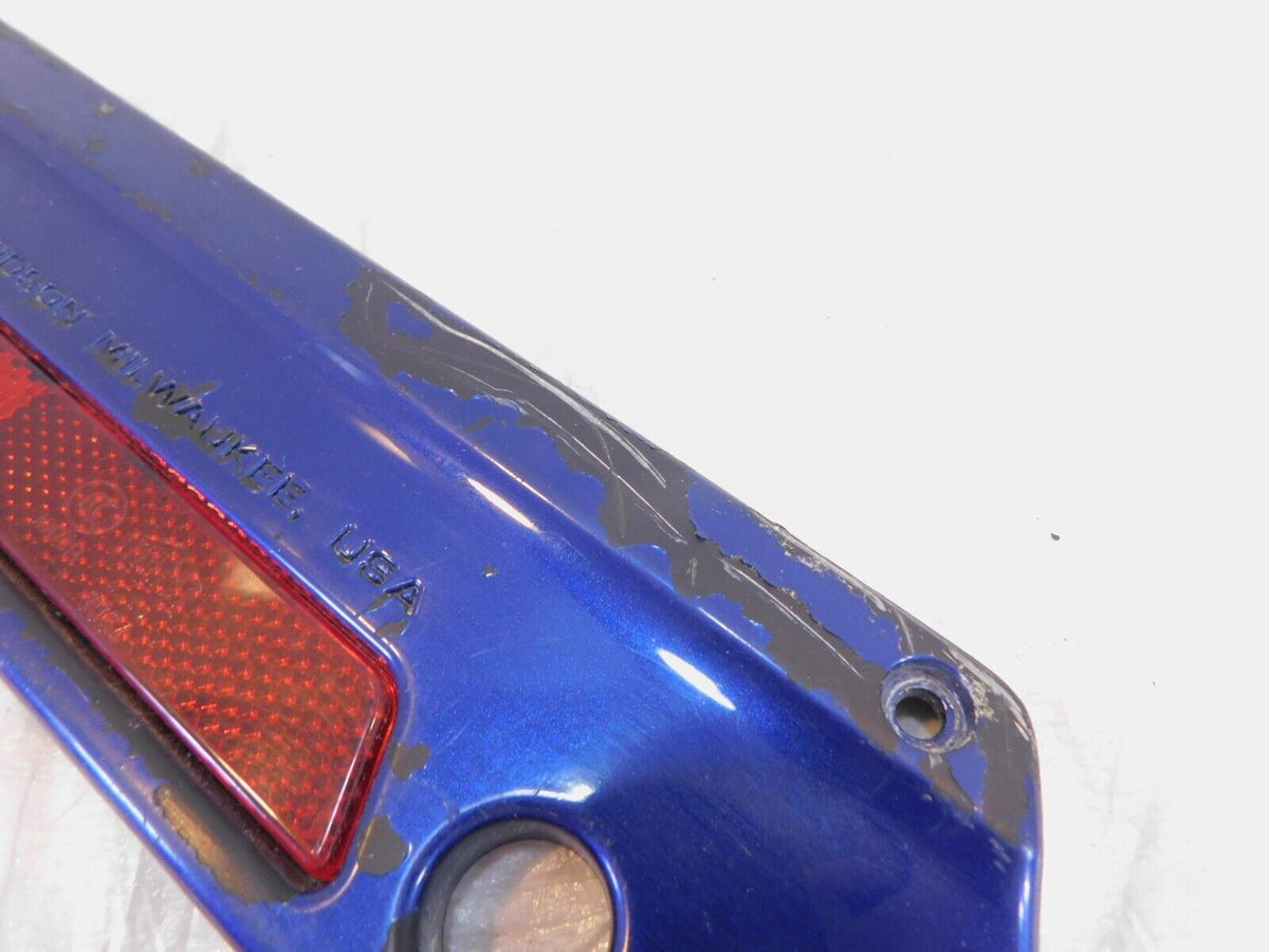 Harley Touring Road King Electra Street Glide Blue Left Saddlebag Latch Cover - C3 Cycle