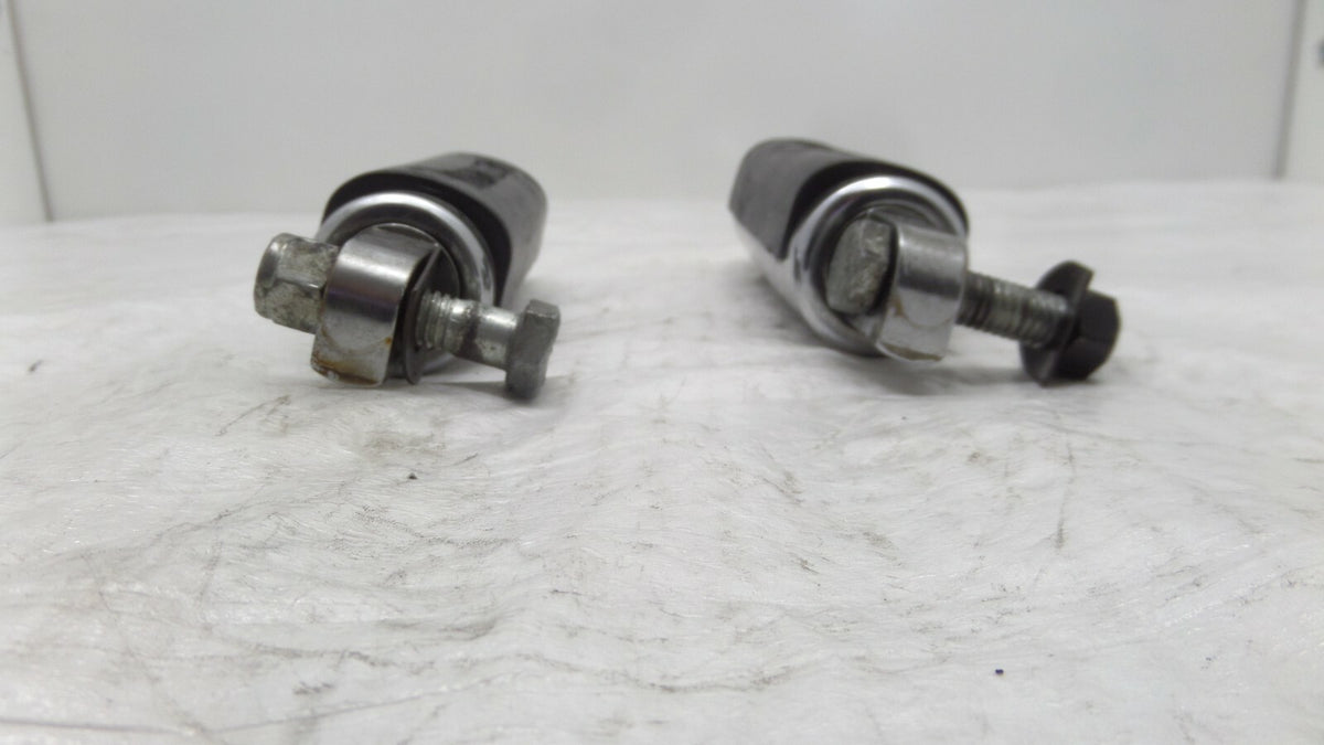 Harley Touring FXR Dyna Sportster & Softail Chrome & Rubber Footpegs Footrests - C3 Cycle