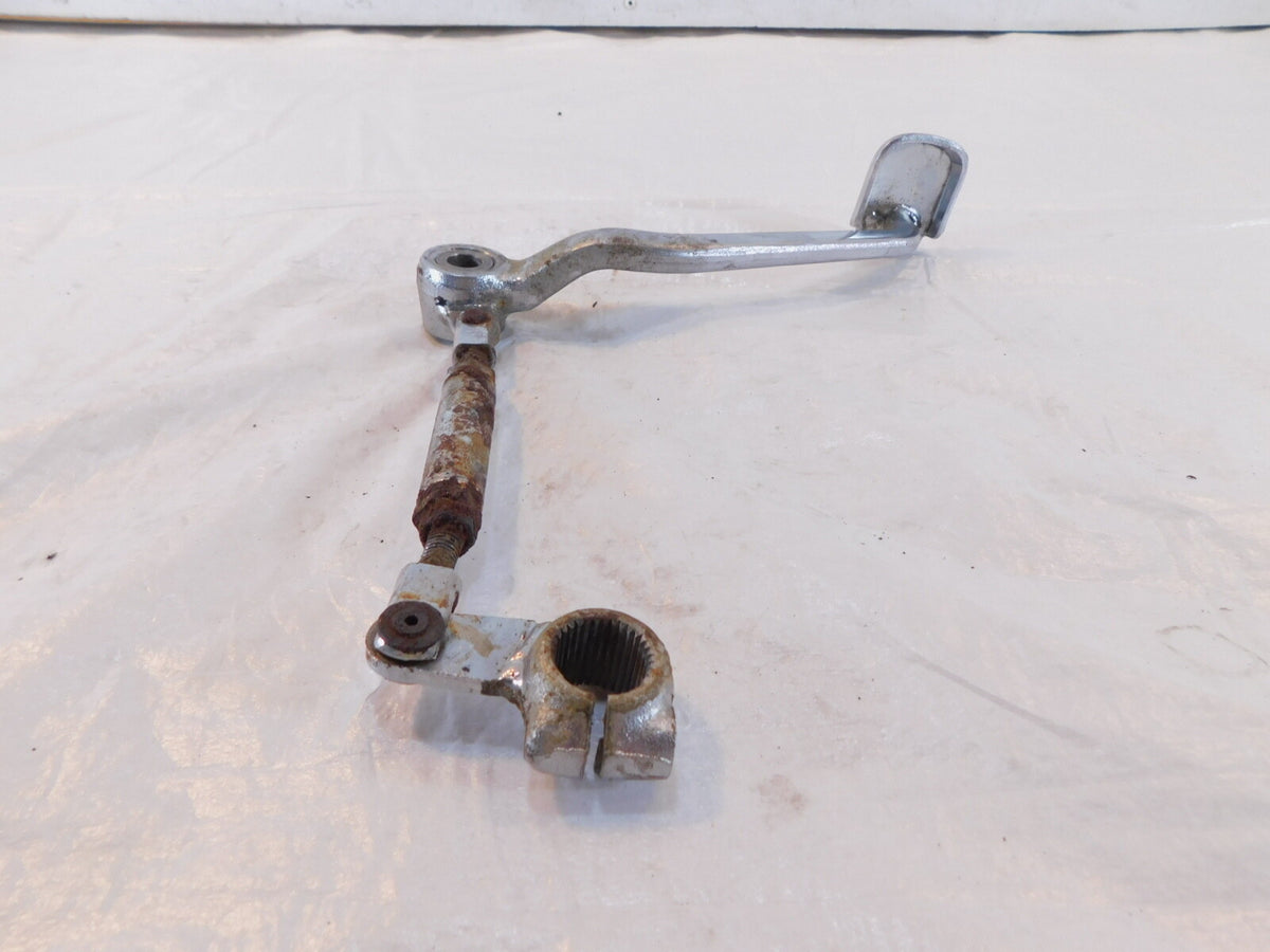 Yamaha XJ750 Maxim 750 Rear Right Brake Pedal Foot Lever w/ Linkage Rod & Arm - C3 Cycle