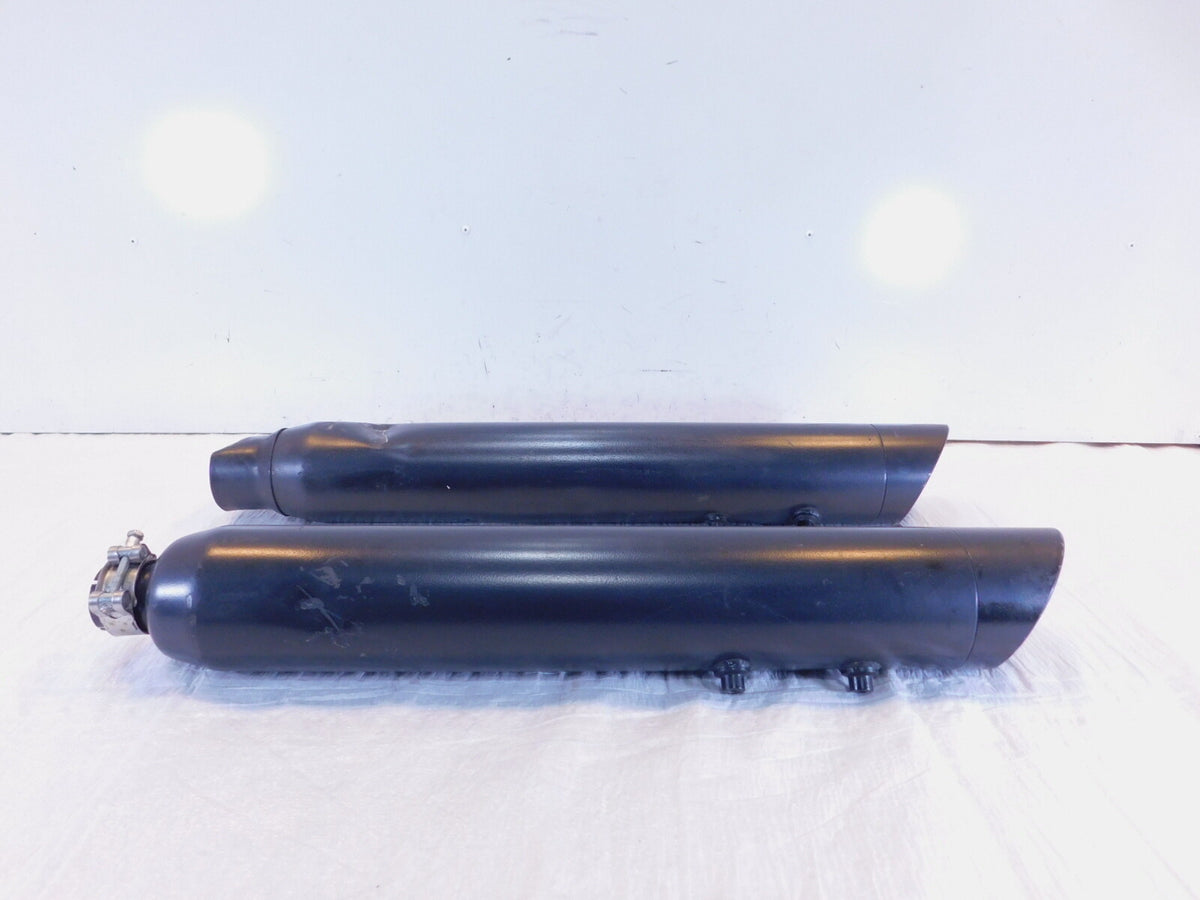 Harley Davidson Electra Road Street Glide Black Left Right Exhaust Pipe Mufflers