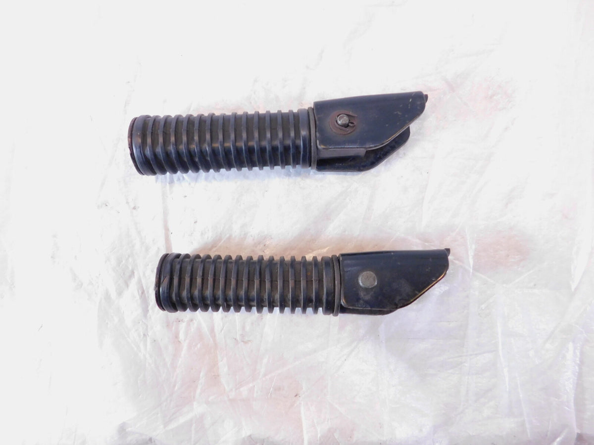 1979-1983 Honda CB650 CB650C Custom Black Rear Left/Right Foot Pegs Footrests - C3 Cycle