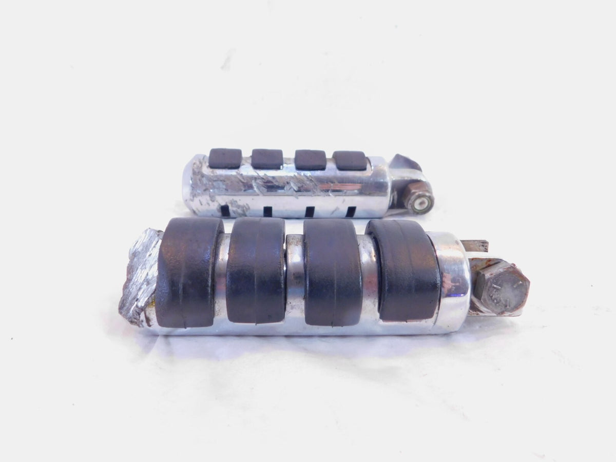 Harley Touring Dyna Sportster & Softail ISO Chrome & Rubber Footpeg Footrests - C3 Cycle