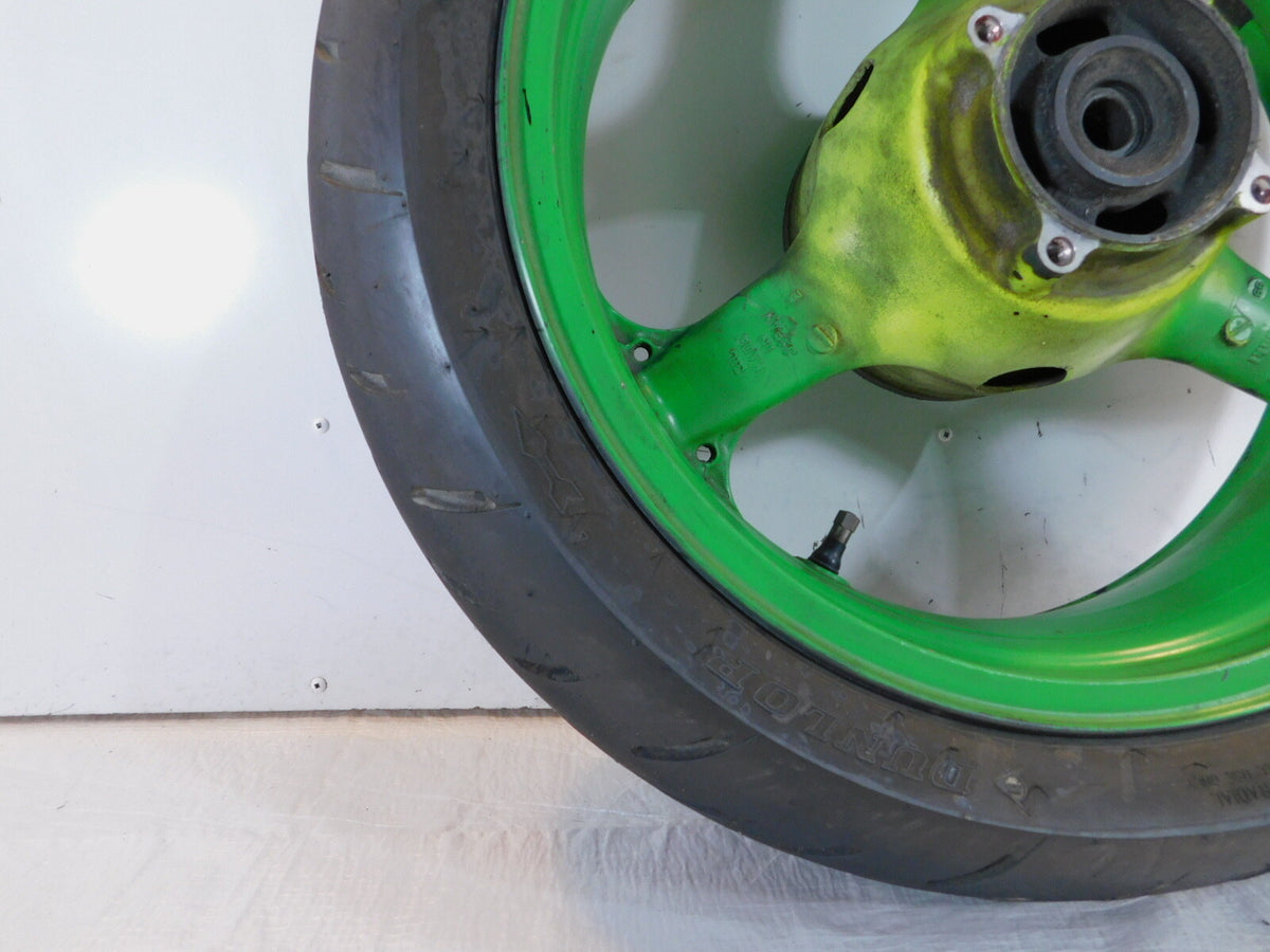 2000-2005 Kawasaki ZR-750 ZR750 ZR-7S ZR-7 ZR7 Green Rear Wheel Rim & Tire - C3 Cycle