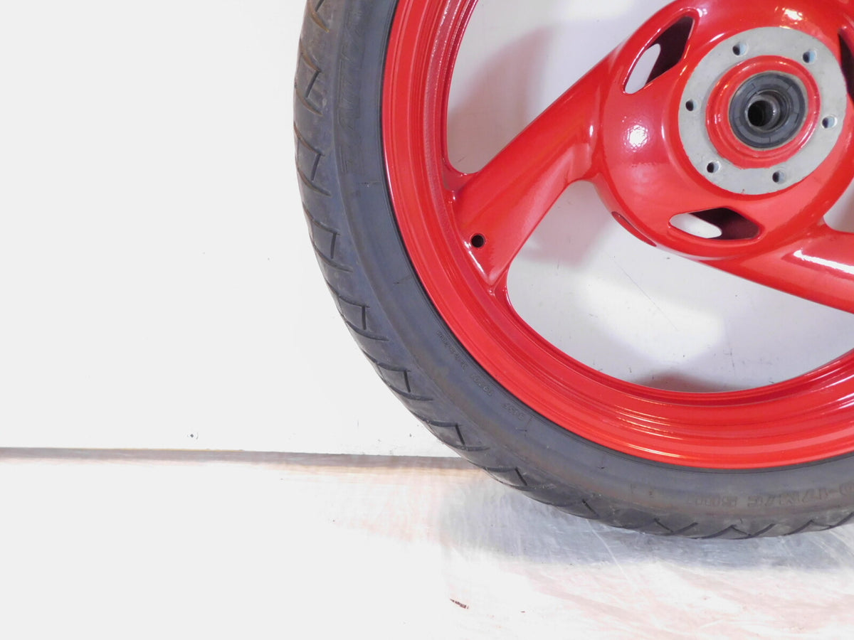1993-1994 Yamaha FZR600R FZR600 FZR 600 Red Cast Front Wheel Rim & Hub w/ Tire - C3 Cycle