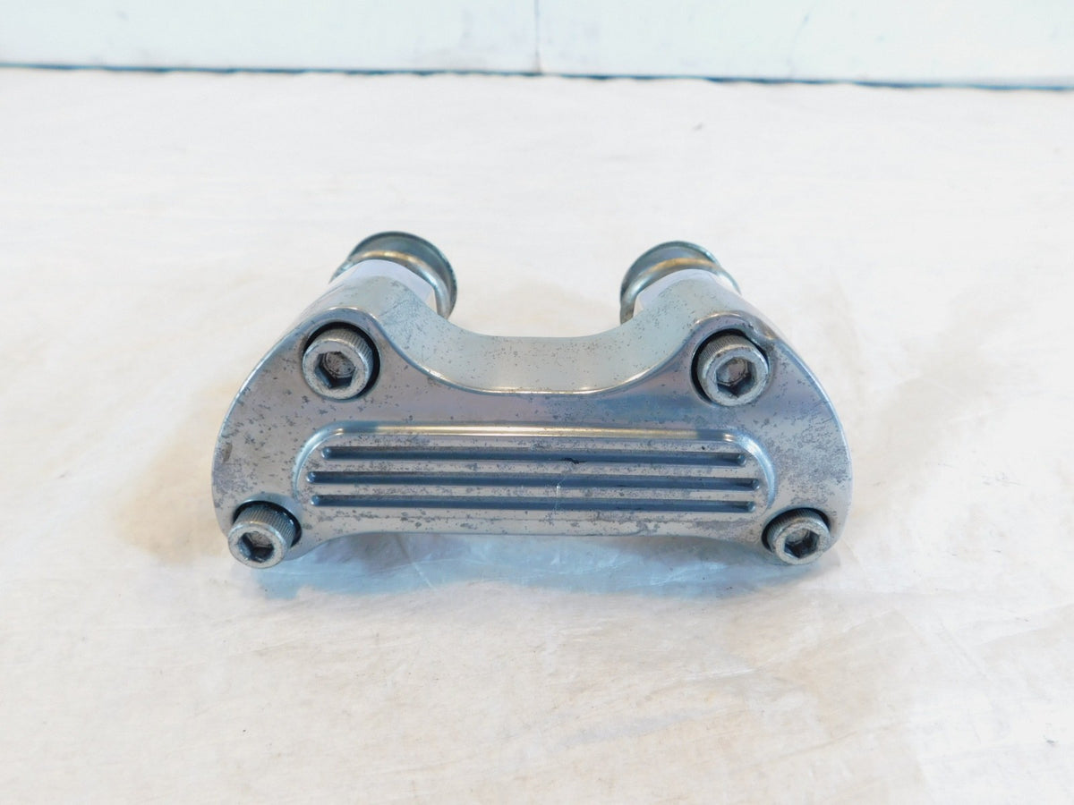2004 Harley Davidson Dyna FXDL Low Rider Chrome Handlebar Mount Clamp Brackets - C3 Cycle