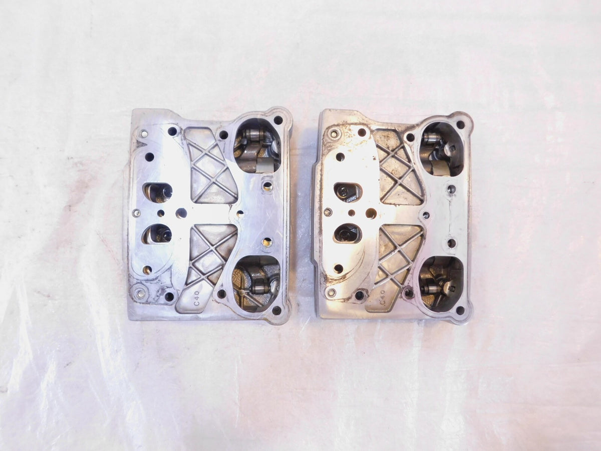 Harley Polished Twin Cam Touring Dyna Softail Cylinder Head Rocker Boxes & Arms - C3 Cycle