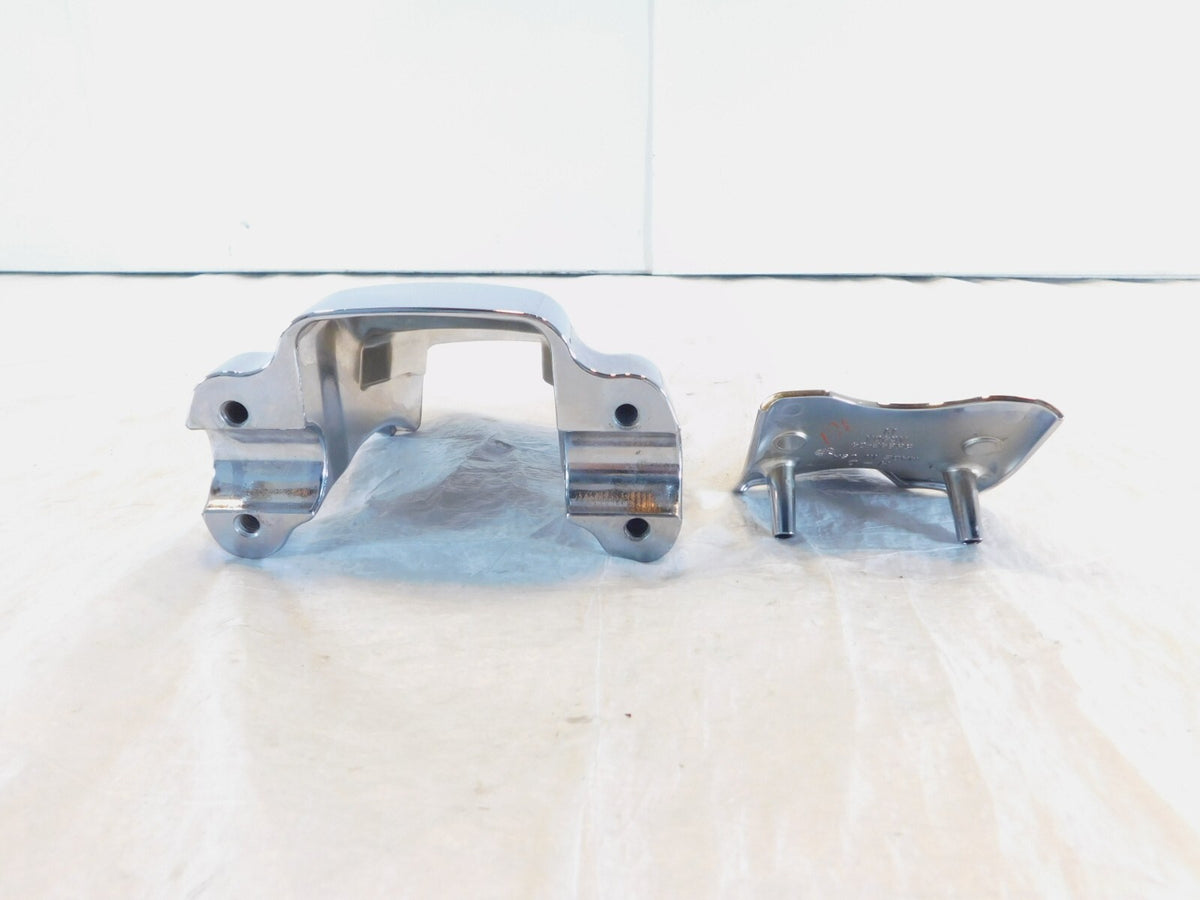 Harley Sportster 883 1200 Custom Chrome Handlebar Riser Mount Bracket & Cover - C3 Cycle