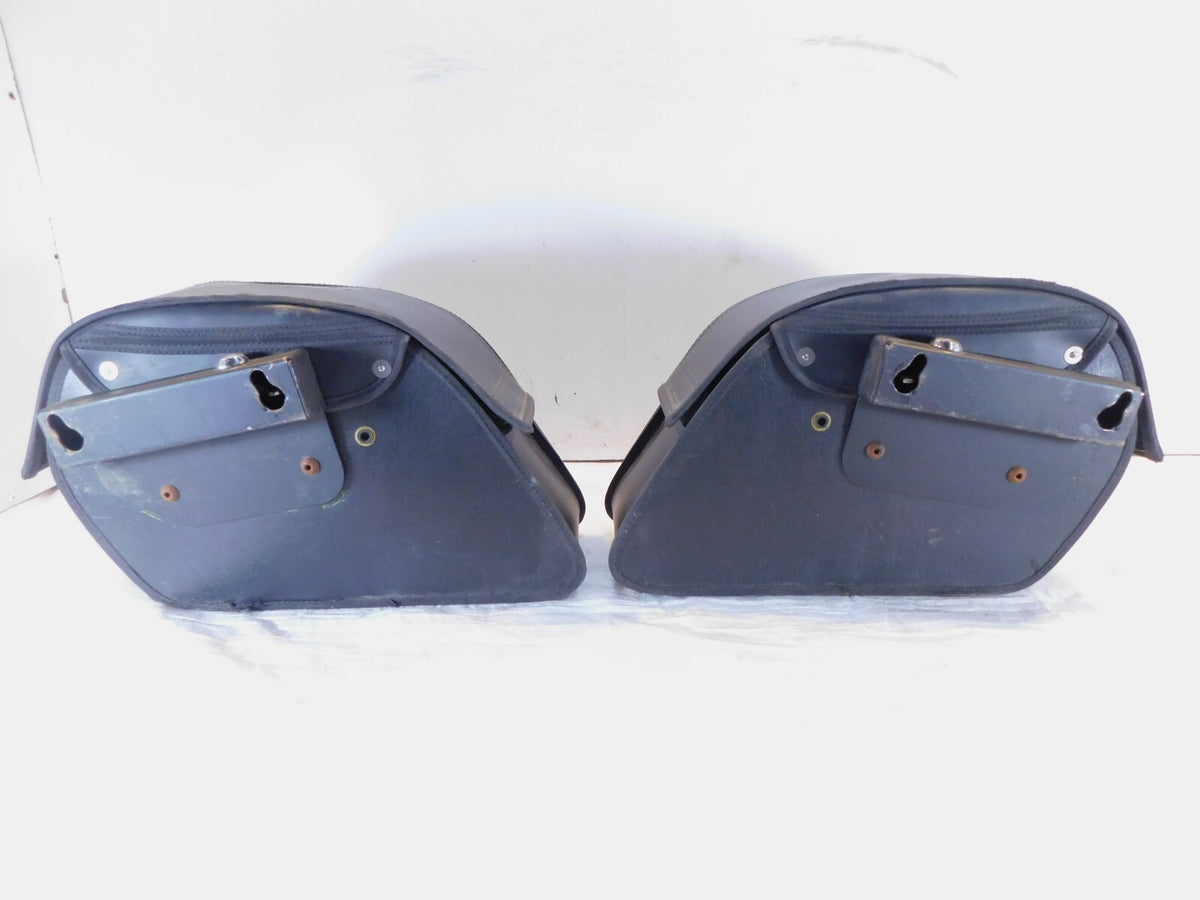 Viking Left & Right Motorcycle Slanted Studded Saddlebag Saddle Side Bag - C3 Cycle