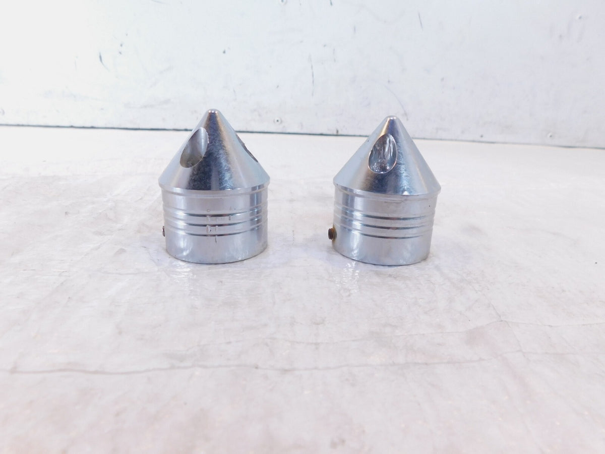 2009 Harley Davidson Touring FLHX Super Glide Chrome Front Axle Nut Covers - C3 Cycle