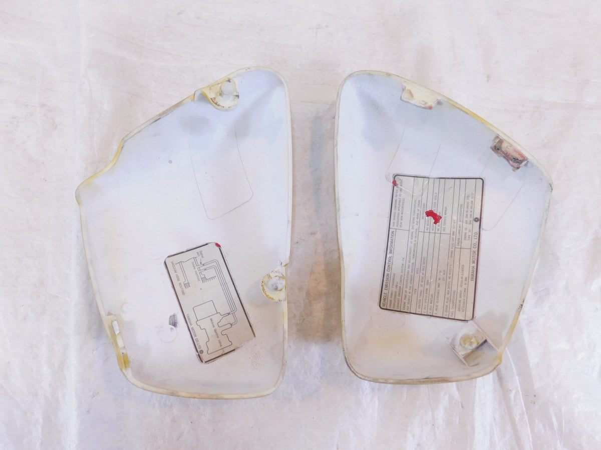 Yamaha Virago XV700 700 1100 XV1100 White Left/Right Side Frame Cover Panels - C3 Cycle