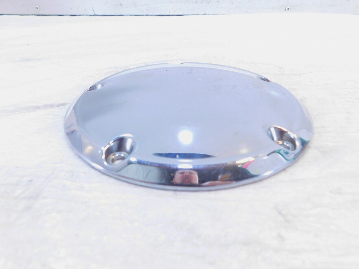 Harley Davidson Twin Cam Dyna Softail Left Engine Chrome Derby Clutch Cover - C3 Cycle