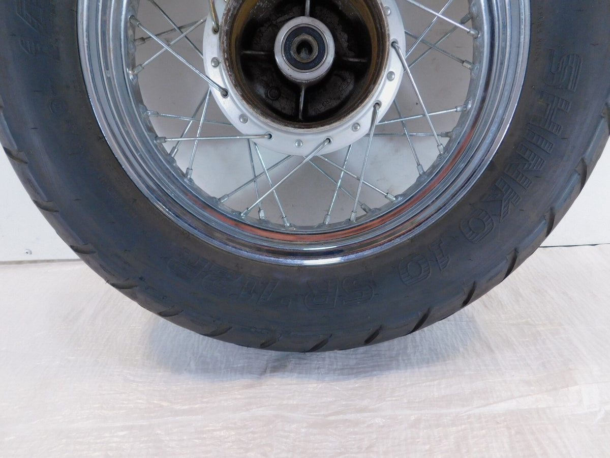 1996-2000 Honda Rebel CMX250 CMX250C Rear Spoked Wheel Rim & Hub 2.75x15 -Bent - C3 Cycle