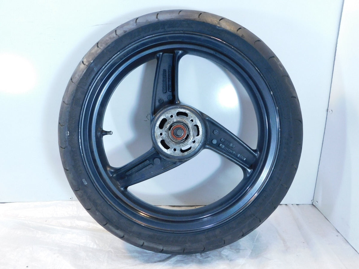 1995 1996 1997 Kawasaki GPz1100 ZX1100E Gray Front Cast Wheel Rim & Tire 17x3.5"