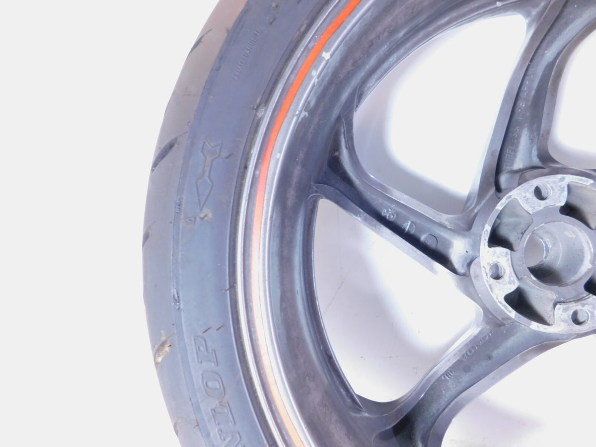 2004-2008 Honda Interceptor 800 VFR800 VFR800A ABS Silver Rear Wheel Rim & Tire - C3 Cycle