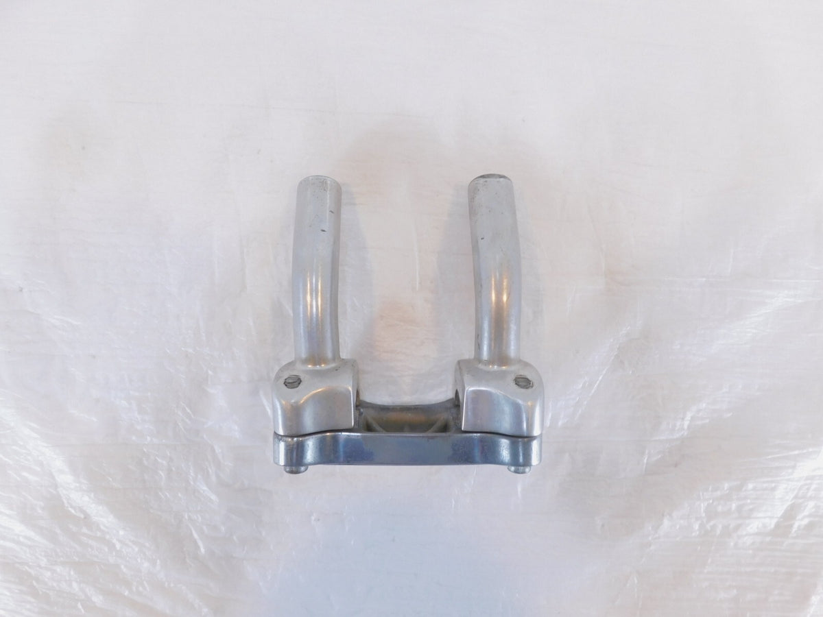 Harley Dyna Wide & Super Glide Custom Chrome Handlebar Mount Clamp Brackets - C3 Cycle