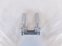 Harley Dyna Wide & Super Glide Custom Chrome Handlebar Mount Clamp Brackets - C3 Cycle