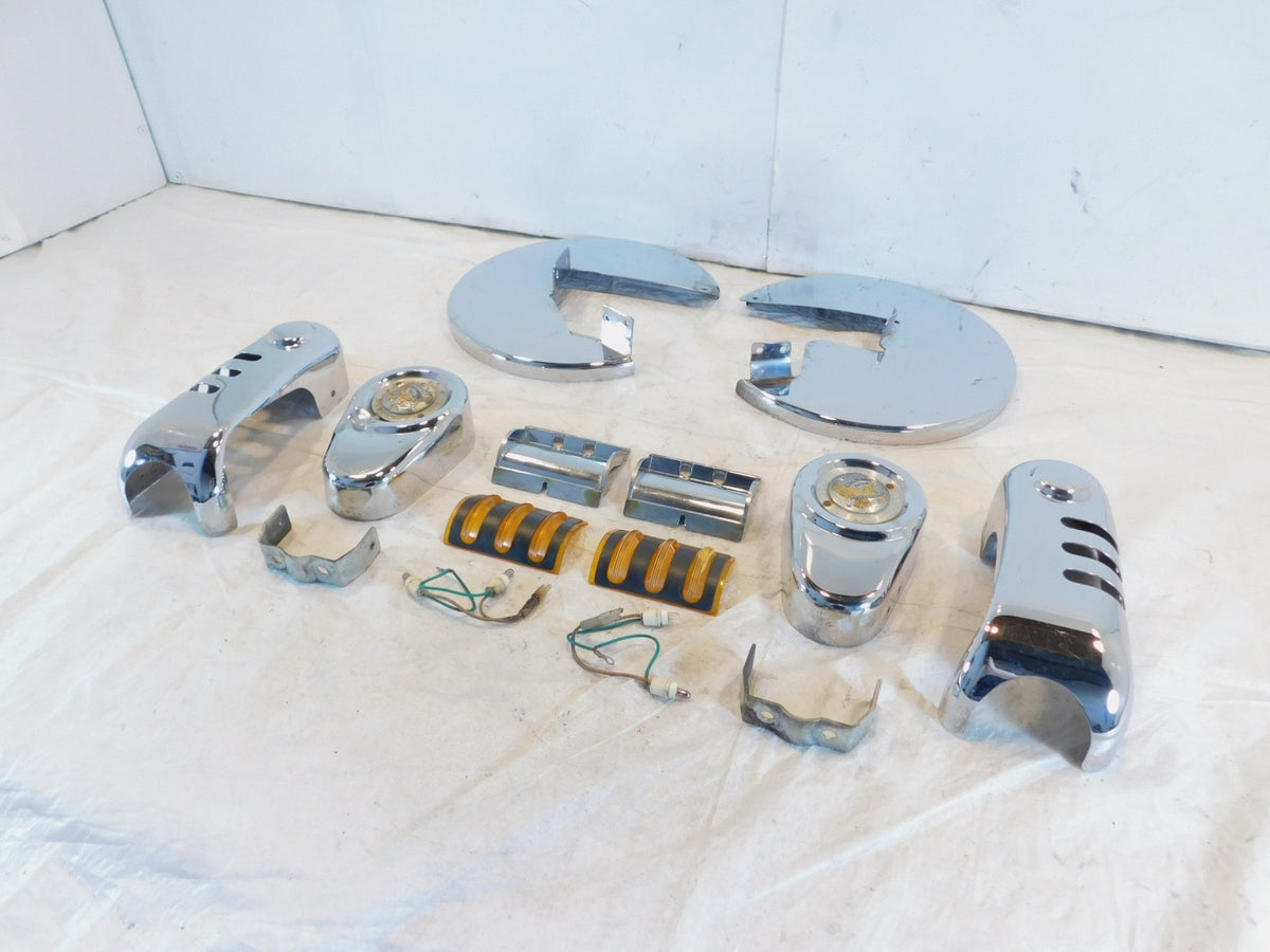 Harley Electra Glide Chrome Left & Right Front Wheel Rotor & Caliper Dress Kit - C3 Cycle
