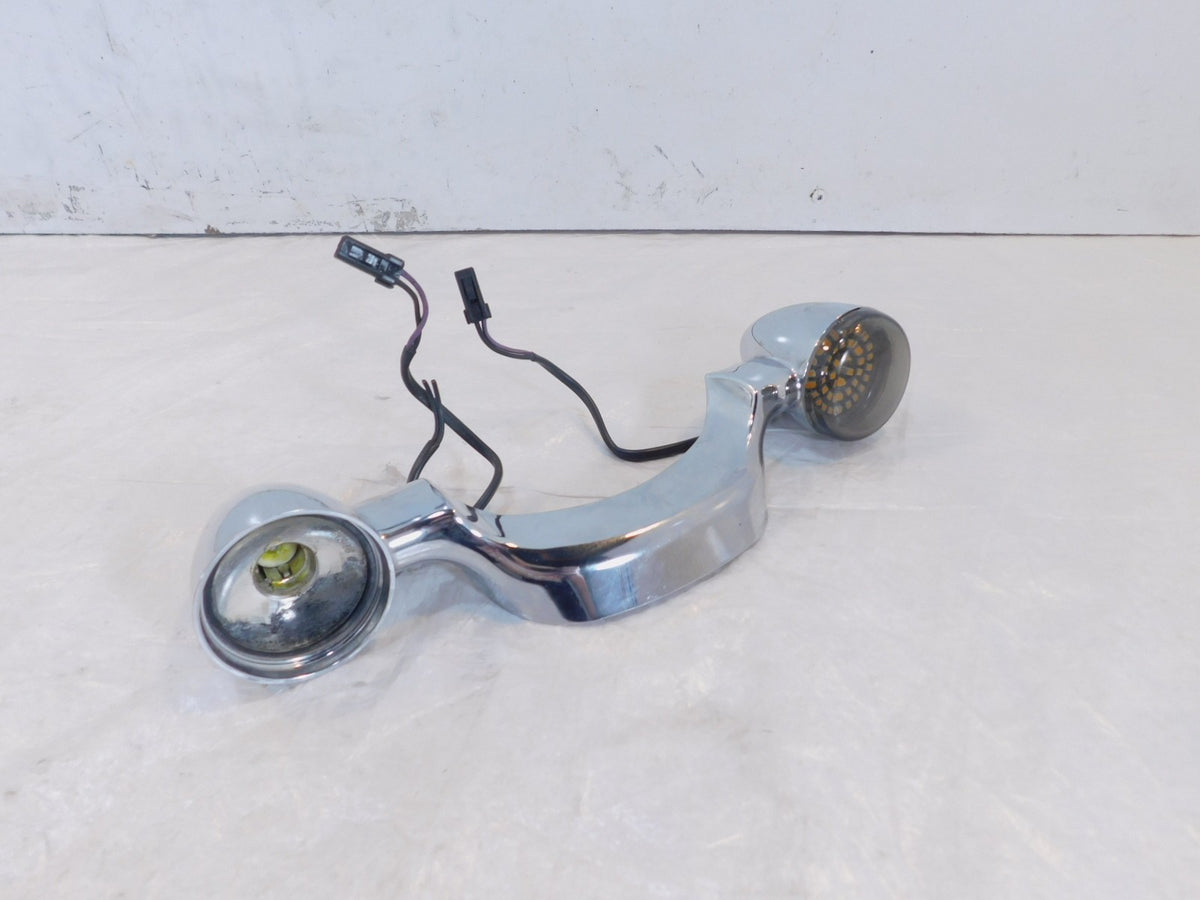Harley Davidson Chrome FLHX Street Glide Rear Fender Turn Signal Indicator Bar - C3 Cycle
