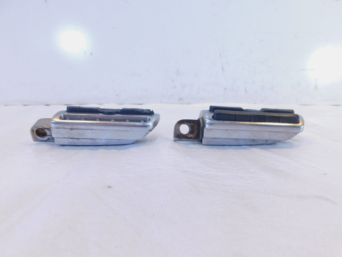 Harley Touring FXR Dyna Sportster & Softail Chrome & Rubber Footpegs Footrests - C3 Cycle