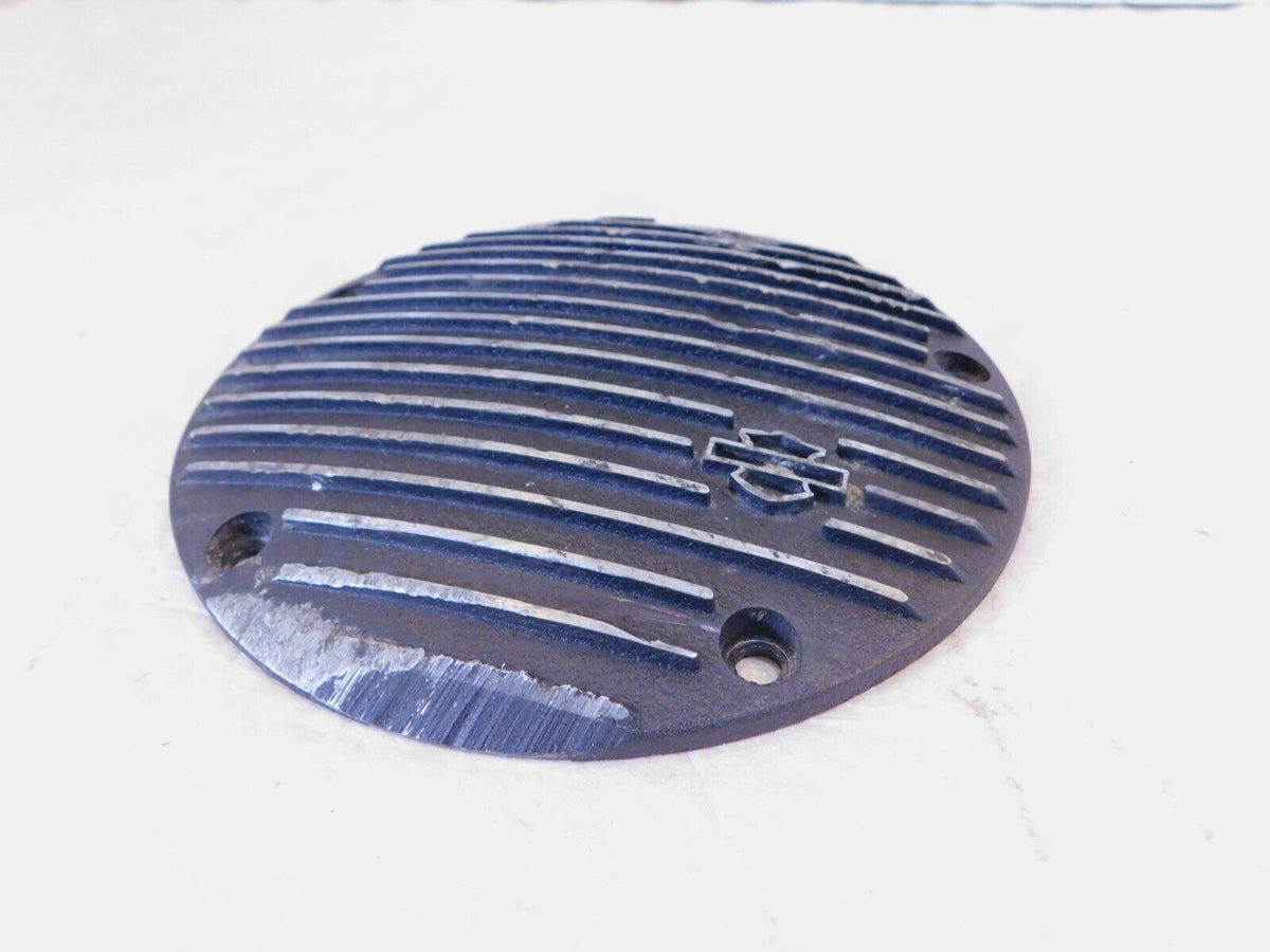Harley Davidson Twin Cam Softail & Dyna Black Ribbed Left Derby Clutch Cover - C3 Cycle