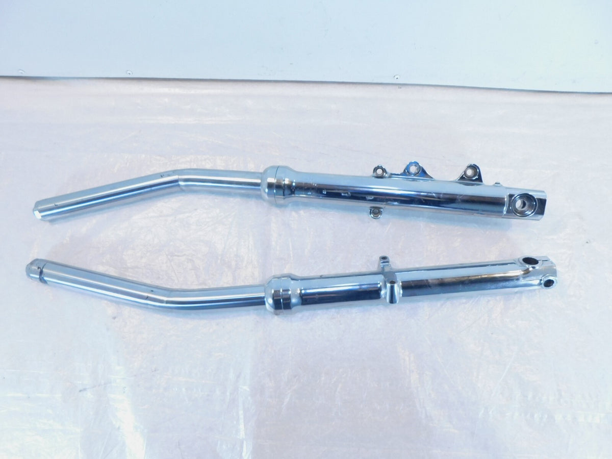 95-99 Harley Davidson Dyna Super Glide Chrome Left Right Fork Tube Shocks - Bent - C3 Cycle