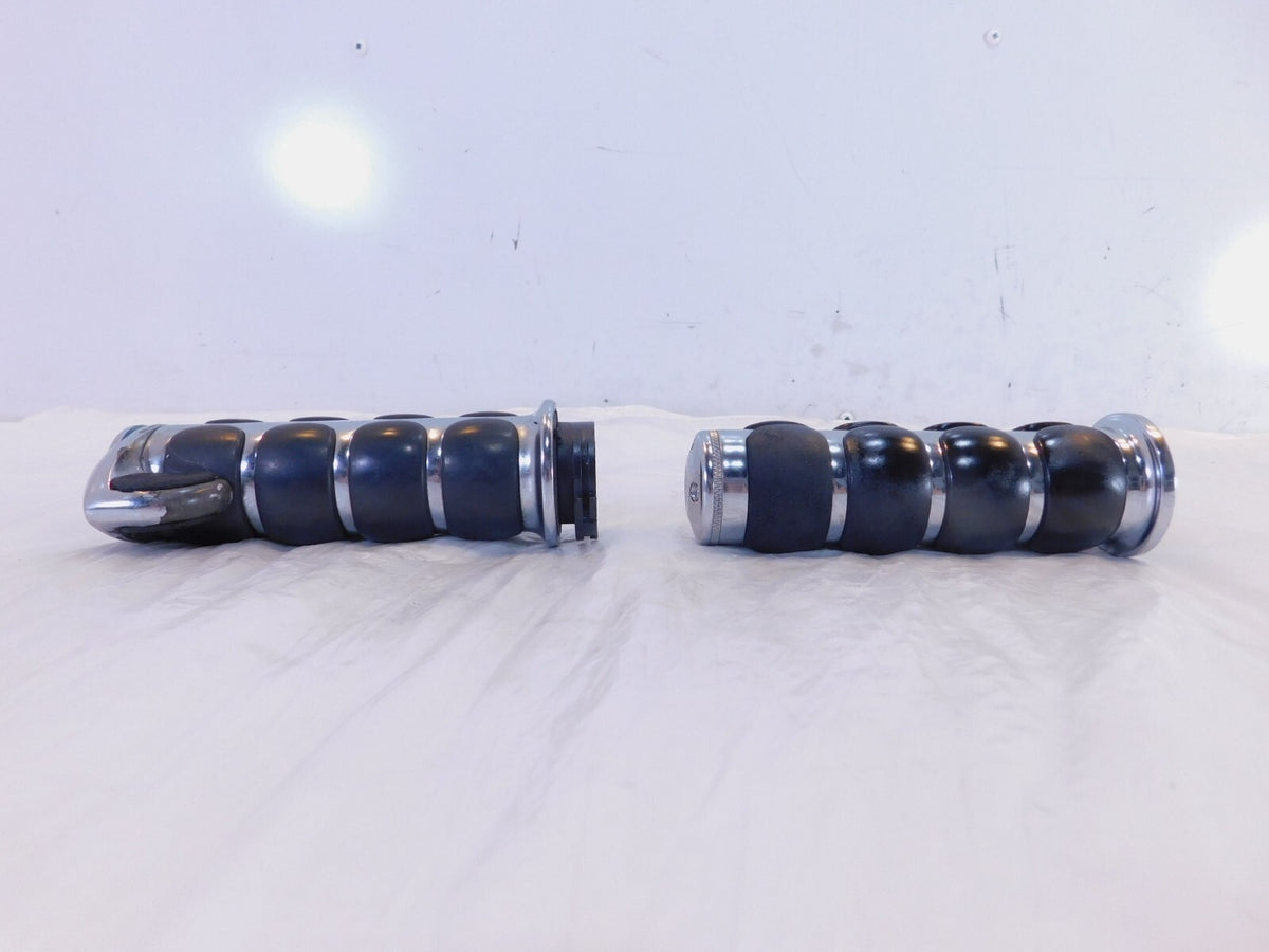 Harley Davidson Touring Dyna Sportster Softail Chrome Pair Handlebar Hand Grips - C3 Cycle