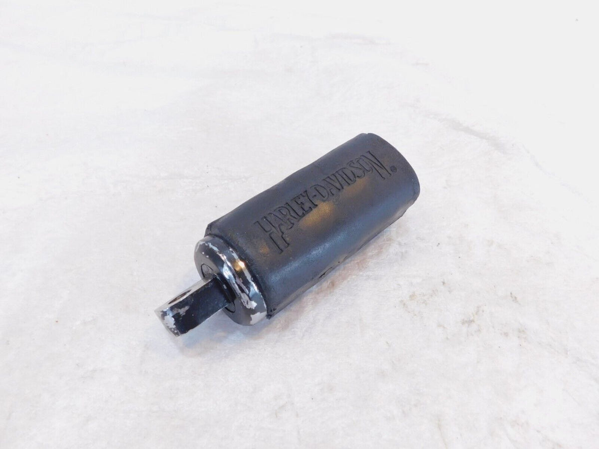 One Harley Touring Dyna Sportster & Softail ISO Black & Rubber Footpeg Footrest - C3 Cycle
