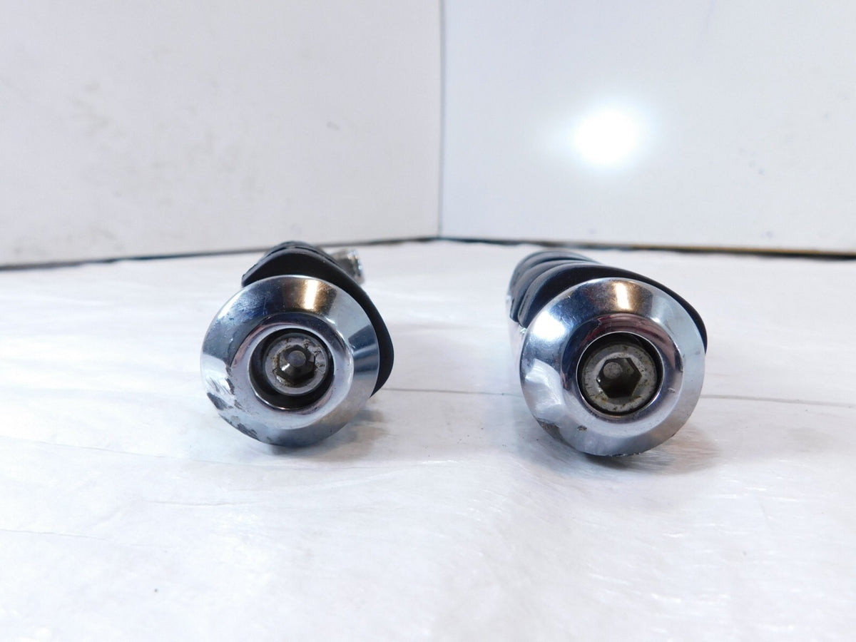 Harley Touring FXR Dyna Sportster & Softail Chrome & Rubber Footpegs Footrests - C3 Cycle