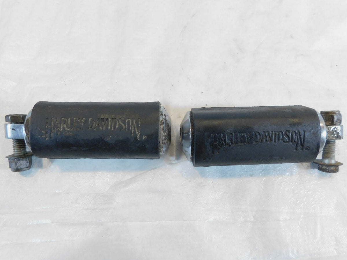 Harley Touring FXR Dyna Sportster & Softail Black Rubber Footpegs Footrests